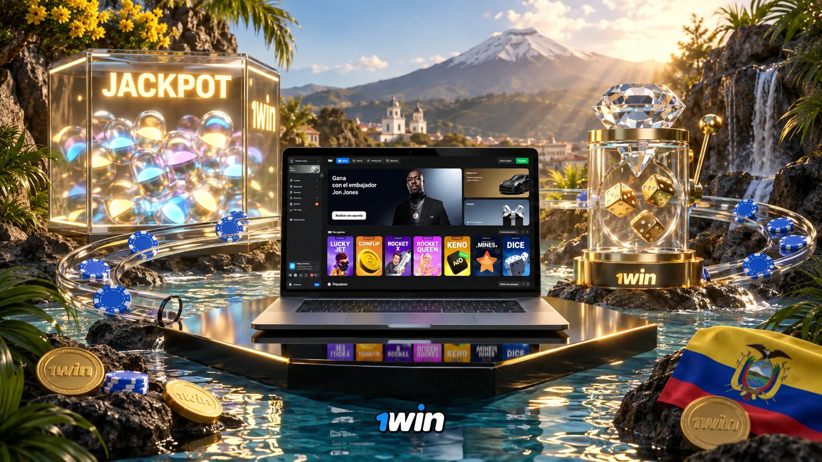 Tragamonedas y juegos de 1Win Online Casino Ecuador en portátil